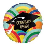 Okrugli folija balon Congrats Grad 46cm za diplomiranje