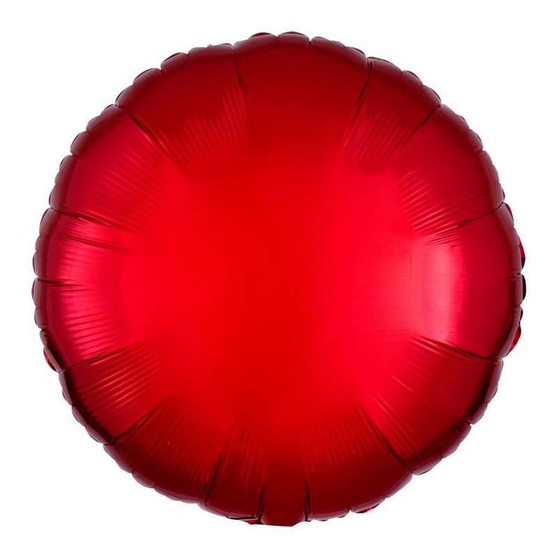 Balon krug crveni 45cm – folijski okrugli balon u sjajno crvenoj boji