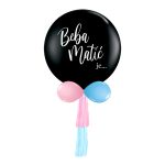 Latex balon za otkrivanje pola deteta 70cm treci dizajn sa konfetama za gender reveal