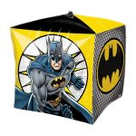 Betmen Cubez balon 3D kocka folija 40cm žuto-crni comic stil