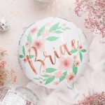 Okrugli Bride balon sa cvetićima 46cm za devojačko veče