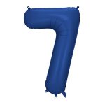 tamno plavi mat balon broj 7 sa helijumom