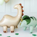 Brontosaurus stojeći balon bež sa braon bodljicama