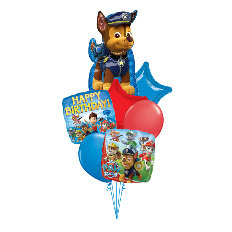 Chase Paw Patrol buket balona sa zvezdama za dečiji rođendan