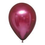 Chrome ciklama balon napunjen helijumom sa trakom i tegom