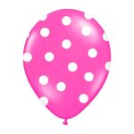 Ciklama sa belim tufnama latex balon 28cm latex balon sa helijumom