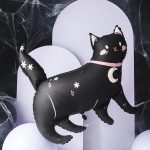 Crna maca balon supershape celo telo sa belim zvezdicama