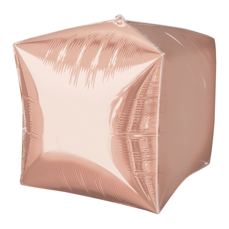 Cubez balon – 3D kocka folijski balon u srebrnoj, zlatnoj i roze gold boji