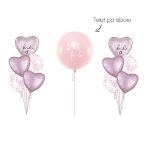 Premium dekoracija za devojačko veče sa roze kuglom i štampom na balonu