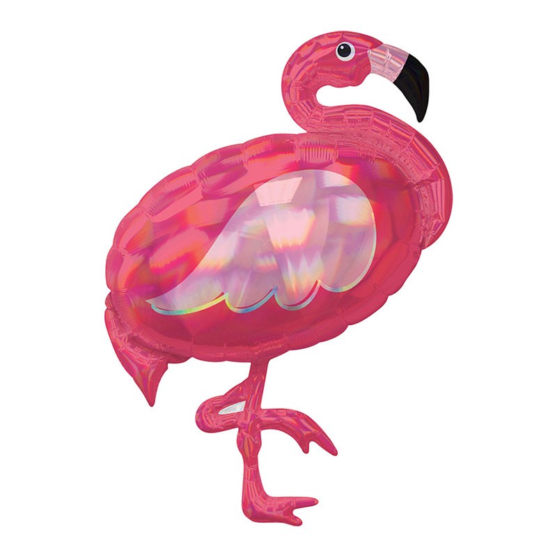 Flamingo holografski balon roze sa presijavajućim efektom