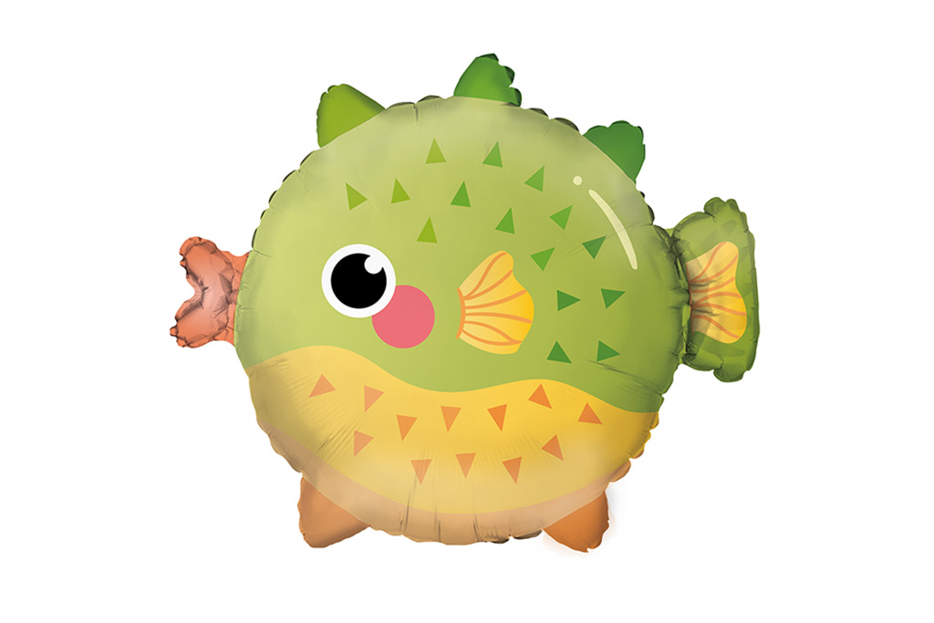 Fugu riba balon supershape zelena naduvana riba