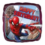 Happy Birthday Spajdermen balon folija 46cm crveno-plavi sa natpisom