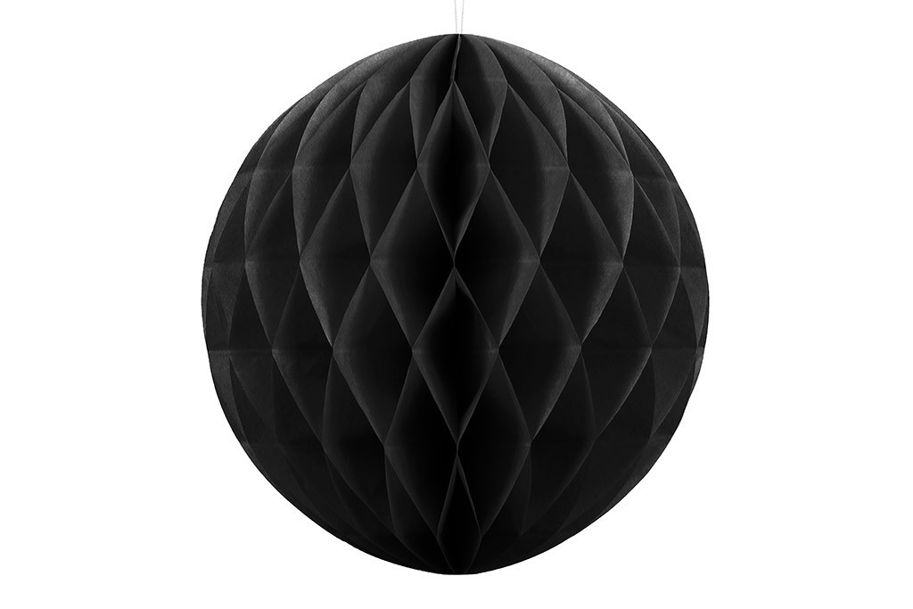 Honeycomb crni 10cm – mala crna papirna saće lopta