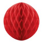 Honeycomb crveni 10cm – mala crvena papirna saće lopta