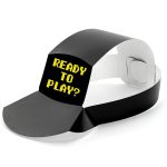 Kapice gamer Ready to play 6 kom – crna kačket papirna kapica sa pixel žutim Ready to Play natpisom