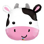 Kravica balon supershape glava crno-bela sa roze njuškom