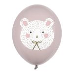 Beli latex balon sa printom polarnog medveda i pahuljica 28cm