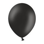 Mat crna balon napunjen helijumom sa trakom i tegom