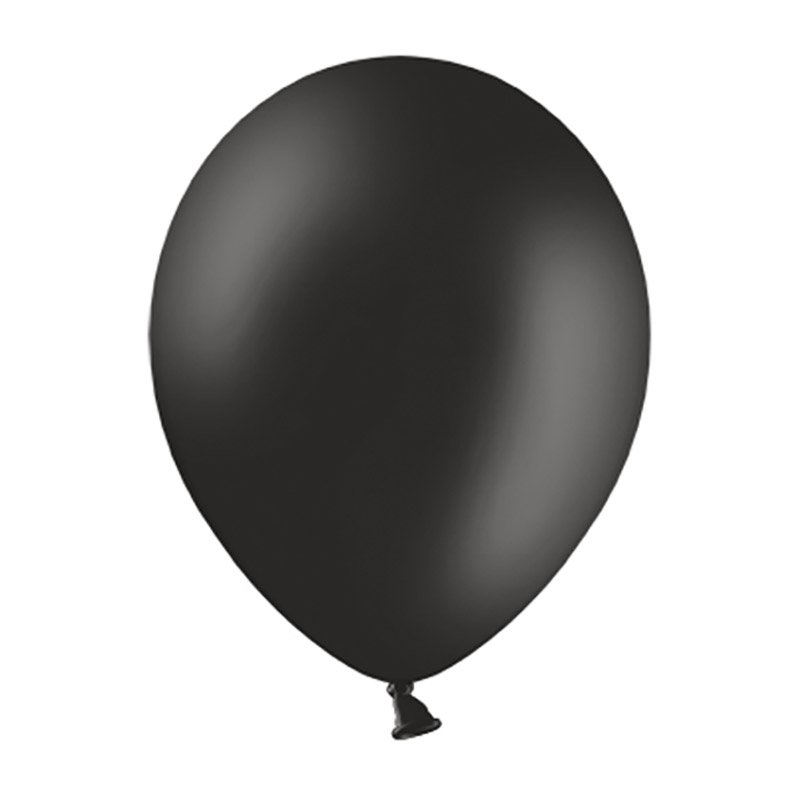 Mat crna balon Mat crna balon napunjen helijumom sa trakom i tegom