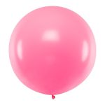 Mat roze latex balon 80cm napunjen helijumom sa tegom