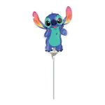 Mini Stič balon na štapiću folija 25cm plavo-tirkizni