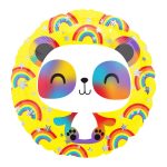 Panda dugina okrugli balon sa pandinim licem i dugama