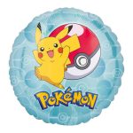 Pokemon balon sa helijumom - okrugli folija balon sa Pikačuem i Pokeball-om