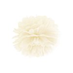 Pompom krem 25cm – papirna viseća dekoracija u vanila boji