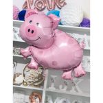 Prase balon supershape roze celo telo sa tačkama