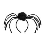 Rajf pauk Halloween sa nogama – crni rajf sa crnim puffy pauk telom i 8 ukrasnih paukovih nogu koje idu na obe strane
