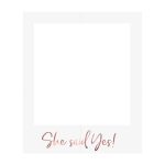 Ram za slikanje She said yes – beli foto ram sa rose gold cursive natpisom She said Yes na dnu