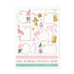 Stikeri tag Božić pastel patuljci 26 kom – 26 pastel stikera: FOR tag stikeri sa patuljcima, roze flamingo, gingerbread čovek, kuglice, pokloni i dekorativne washi trake