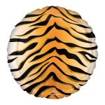 Tigar print okrugli balon sa narandžasto-crnim prugama