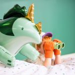 Triceratops balon supershape zeleni dinosaurus sa zlatnim rogovima