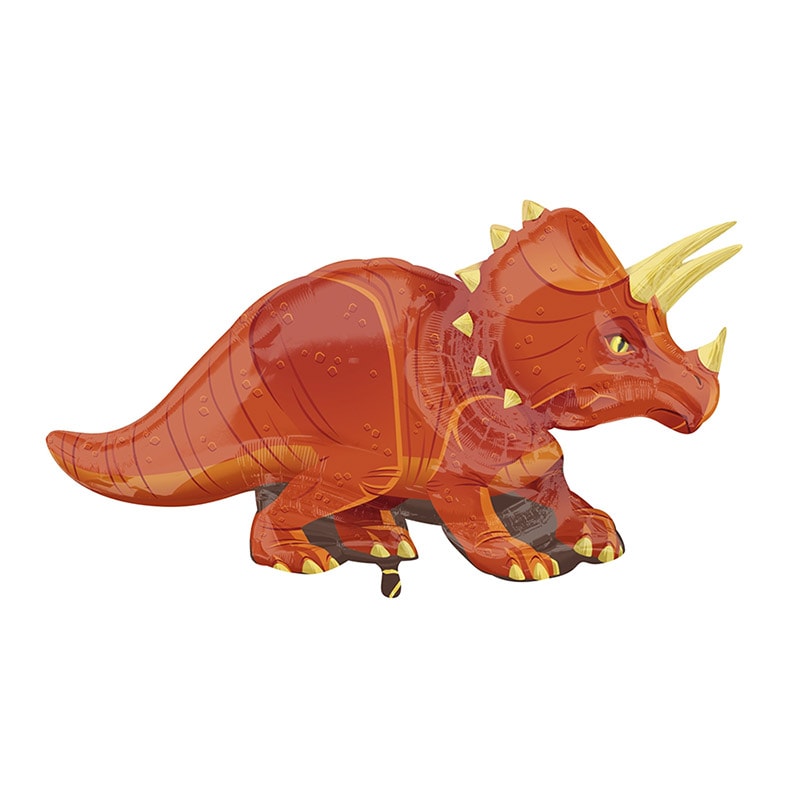 Triceratops braon balon supershape realistični sa žutim rogovima