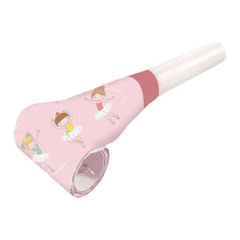 Trubice balerina 8 kom – roze trubica sa tri cartoon balerine u baletskim pozama