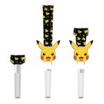 Trubice Pokemon Pikachu 8 kom – crne trubice sa Pikachu licem i žutim Pikachu siluetama na crnoj pozadini