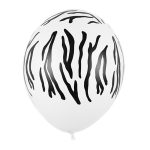 Zebra print latex balon beli sa crnim prugama